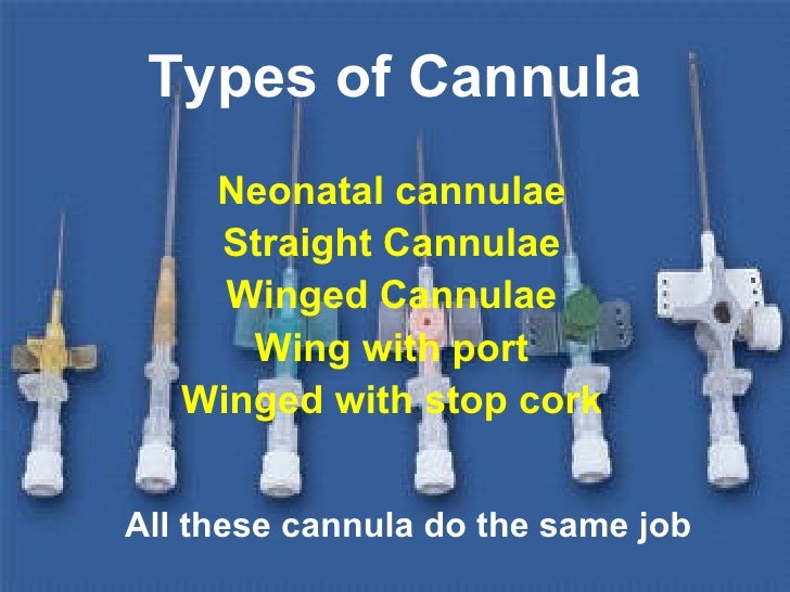 Cannula And Infection