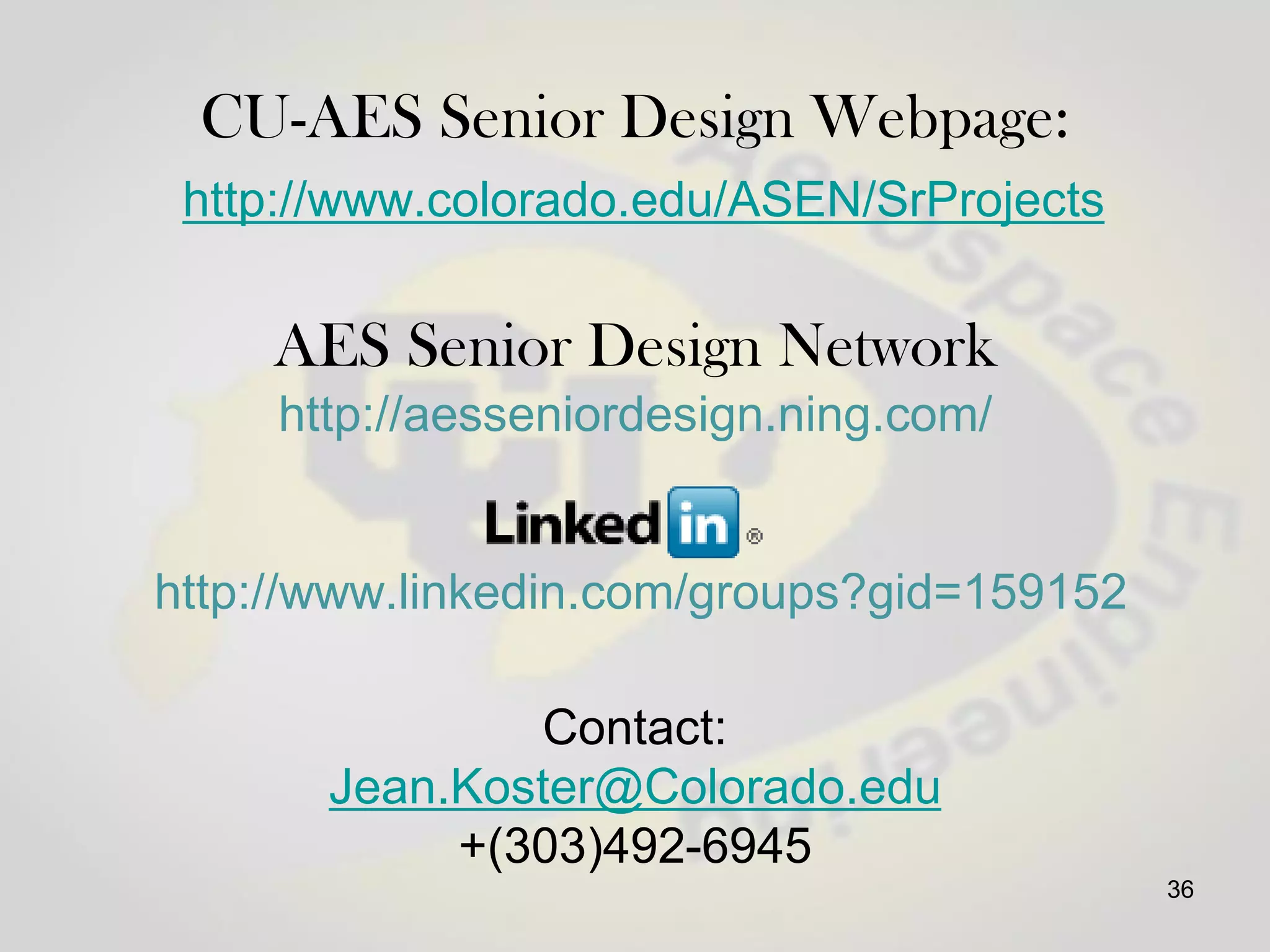 Capstone Senior Design Projects Comprehensive