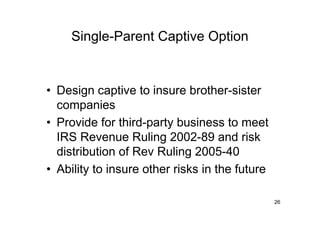 Captive Insurance Strategies
