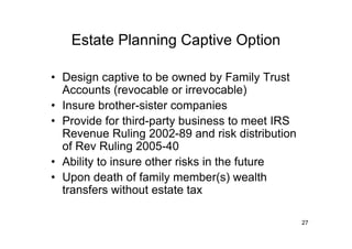 Captive Insurance Strategies