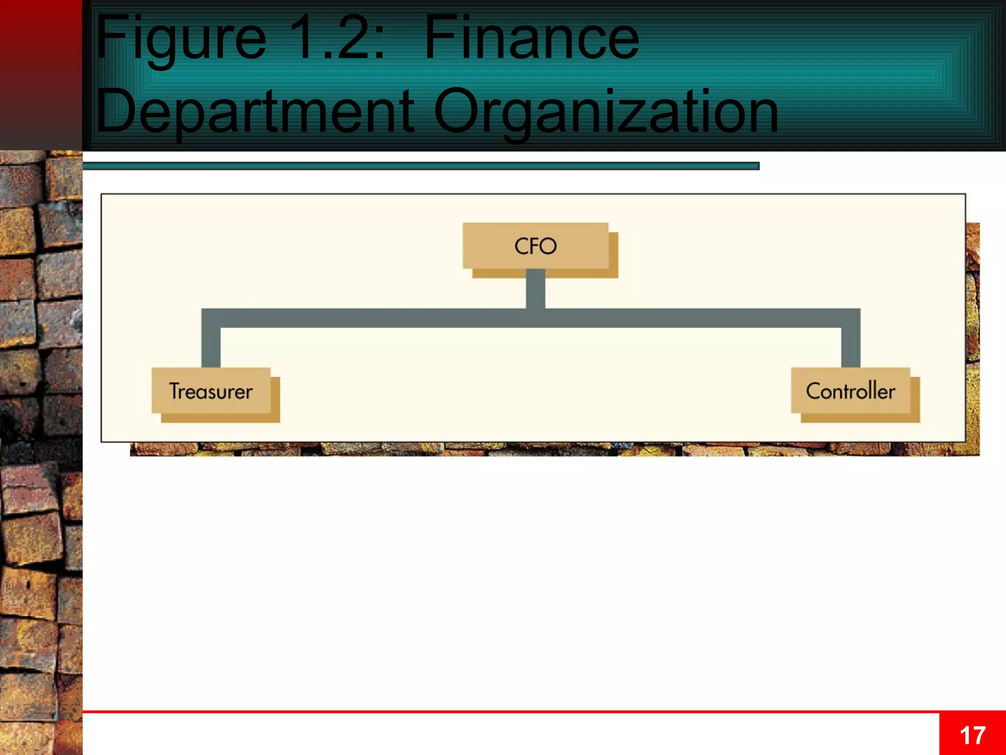 Figure 1.2:  Finance Department Organization 
