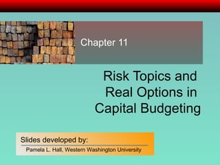 Risk Topics and  Real Options in  Capital Budgeting Chapter 11 
