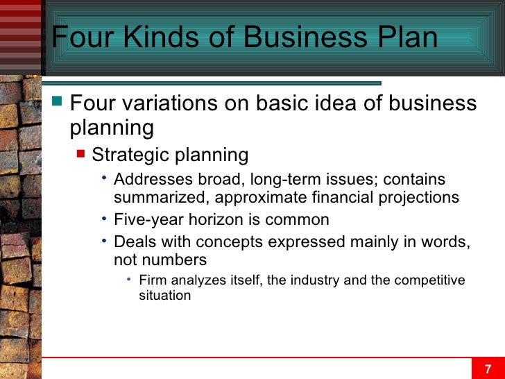 chapter 16 financial planning summarized business plan