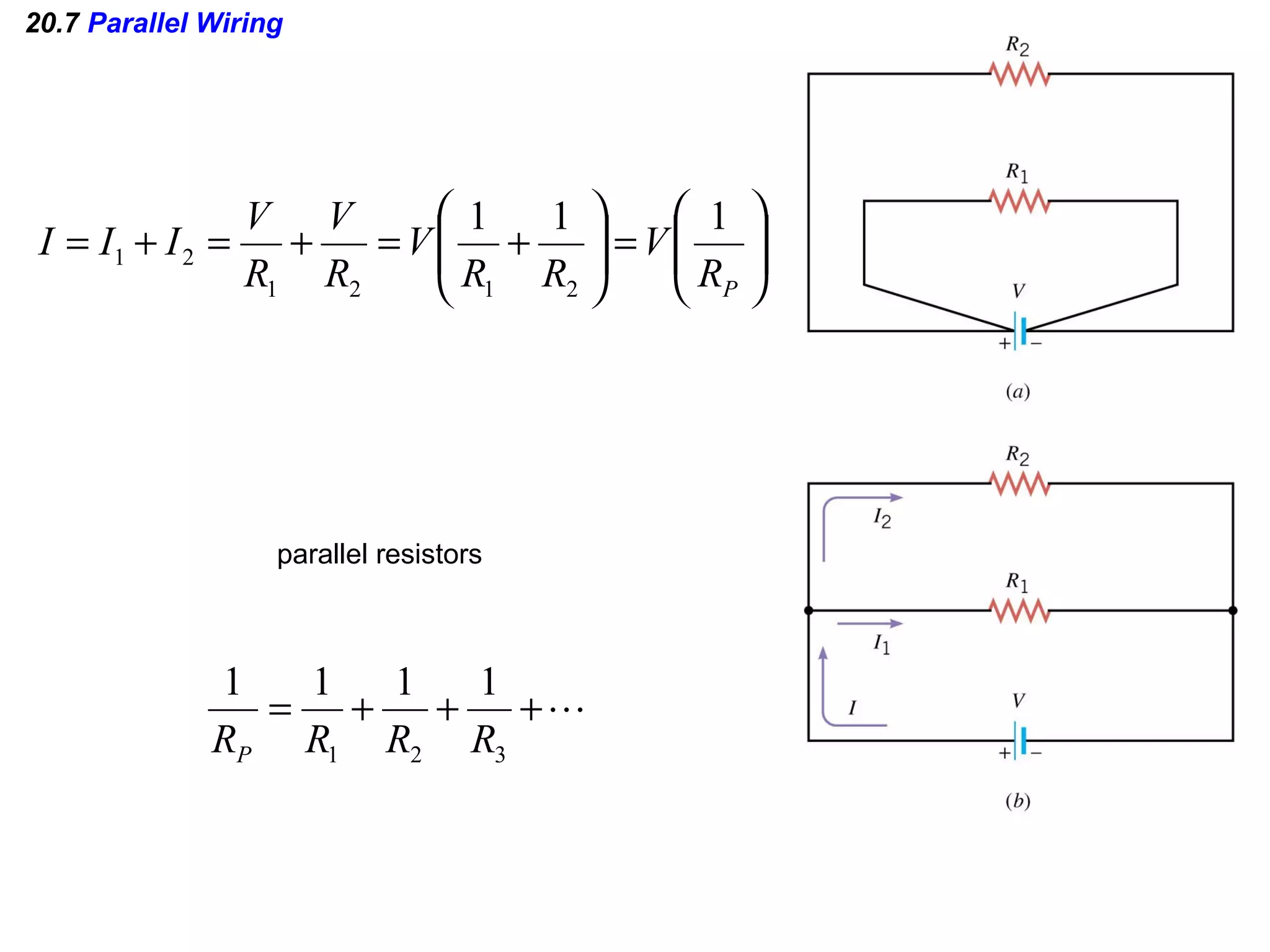 20.7  Parallel Wiring parallel resistors 