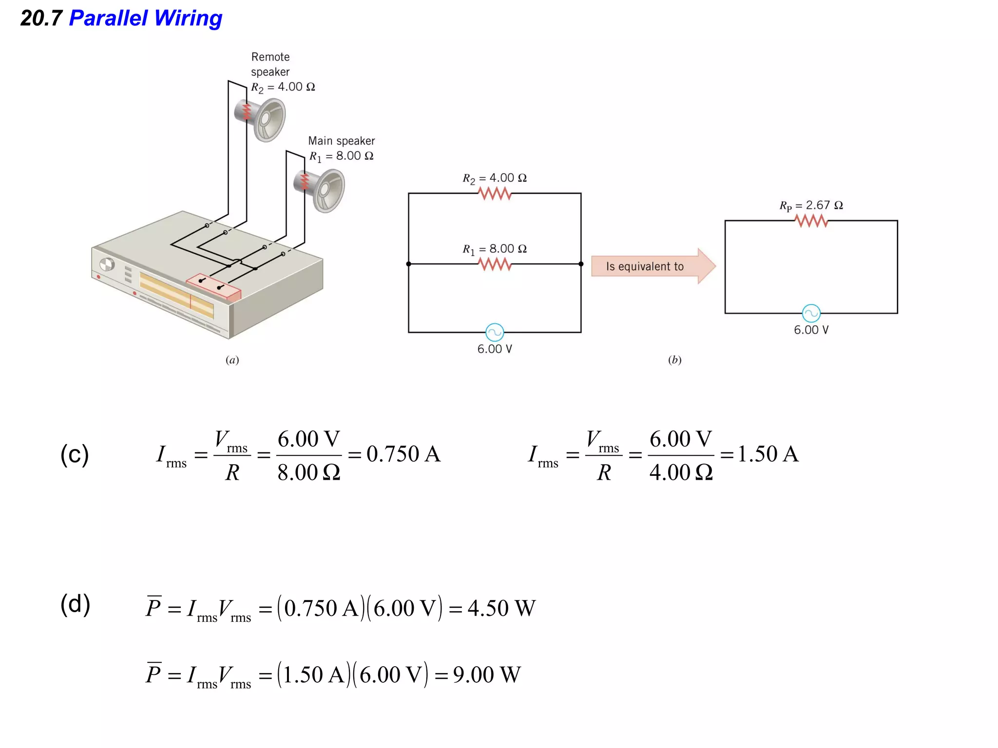 20.7  Parallel Wiring (c) (d) 