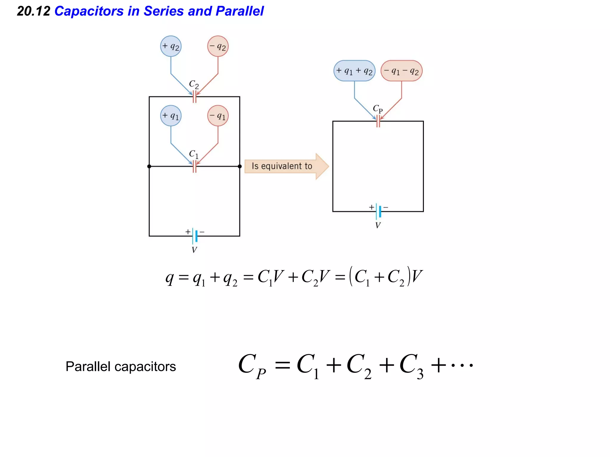 20.12  Capacitors in Series and Parallel Parallel capacitors 
