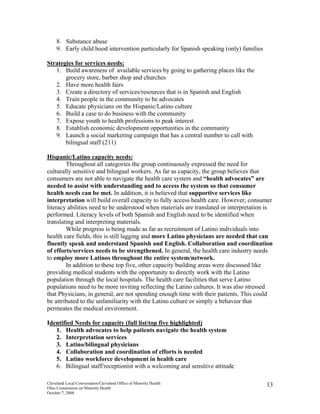 Cleveland Local Conversation on Health Disparities