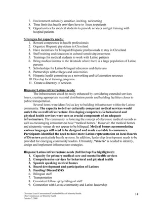 Cleveland Local Conversation on Health Disparities