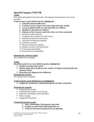 Cleveland Local Conversation on Health Disparities