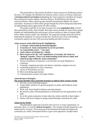 Cleveland Local Conversation on Health Disparities