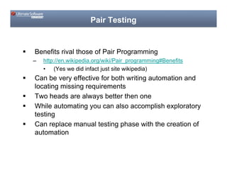 Code Camp  Applying Modern Software Development Techniques To Ui Testing