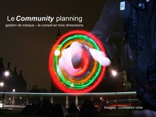 Community planning Le gestion de marque – le conseil en trois dimensions Images : Lichtfaktor crew 