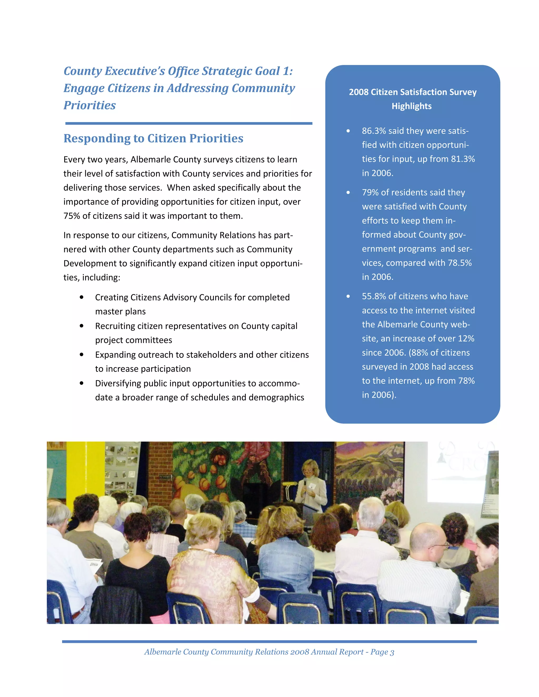 Community Relations Annual Report 2008