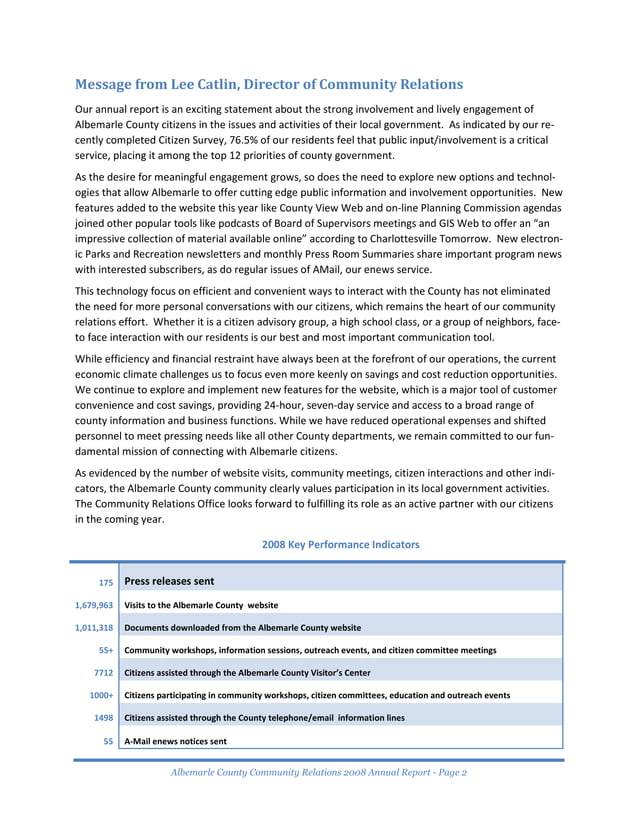 Community Relations Annual Report 2008 | PDF
