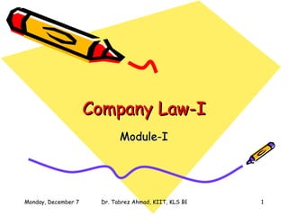 Company Law-I Module-I 