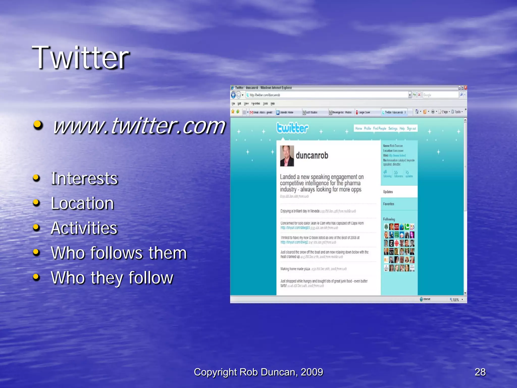 Competitive Intelligence -  Fast, Cheap & Ethical By Rob Duncan March 5, 2009