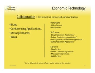 Complex Discovery Ethics Efficiency And Economics (Overview) 1108