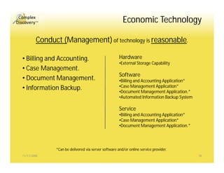 Complex Discovery Ethics Efficiency And Economics (Overview) 1108