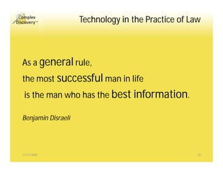 Complex Discovery Ethics Efficiency And Economics (Overview) 1108