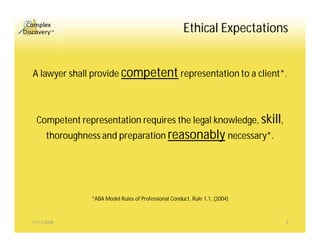 Complex Discovery Ethics Efficiency And Economics (Overview) 1108