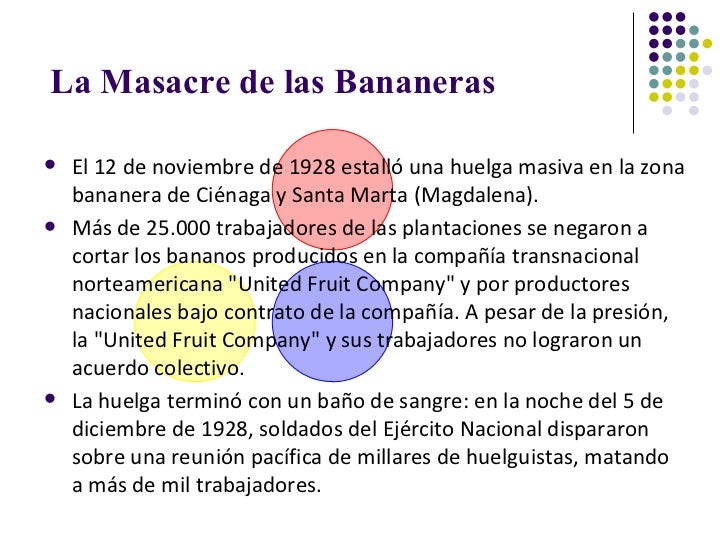 Resultado de imagen para mapa conceptual la masacre delas bananeras