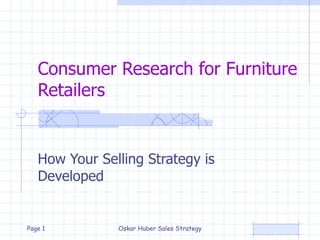 Consumer Research for Furniture Retailers How Your Selling Strategy is Developed 