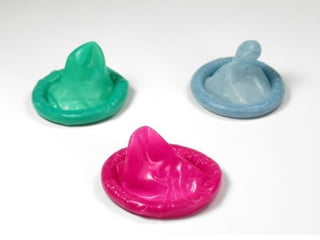 Male Condom• Efficacy 98% correct use, 85% typical use (without
spermacide)
– The Condom Rules:
• Use at every coital act
• Place before any contact of penis w/vagina
• w/draw with penis erect
• Hold base of condom during w/drawal
• Condom + spermacide is as effective as hormonal
contraceptives
• Water based lubricants are best (Petroleum based
lubricants can degrade condoms)
• Latex Condoms are most effective in preventing HIV
transmission
 