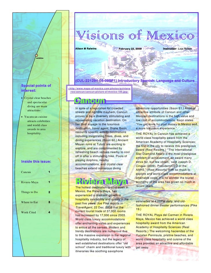 country project travel itinerary