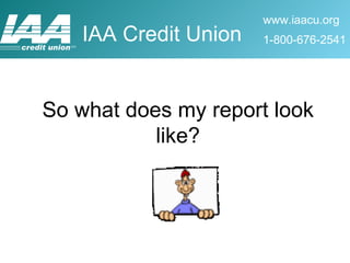 So what does my report look like? 