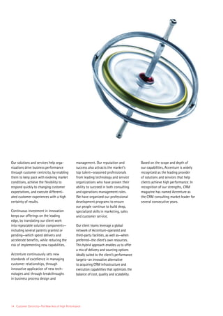 Customer Centricity Axisof High Performance May2008