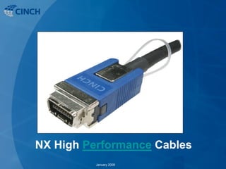 NX High Performance Cables
          January 2009
 