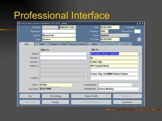Professional Interface 