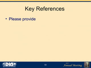 Key References  Please provide 