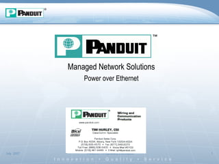 Managed Network Solutions Power over Ethernet 