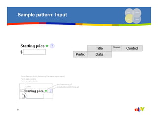 Sample pattern: Input




                                         Required
                                 Title        ...