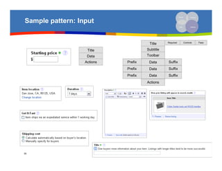 Sample pattern: Input


                                                Required   Controls   Fees
                       ...
