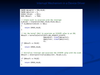 Sample code an IST Interrupt Mechanism in a Device Driver 