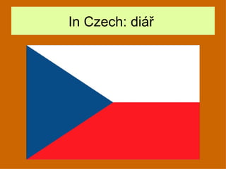 In Czech: diář  