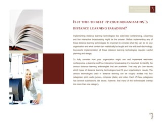 Distance Learning Technologies