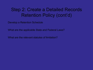 Document Retention And Destruction Power Point | PPT