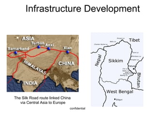 Infrastructure Development The Silk Road route linked China  via Central Asia to Europe 