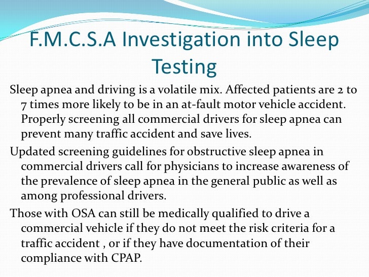 Drowsy Driving & Cdl Licensure Rules Pp