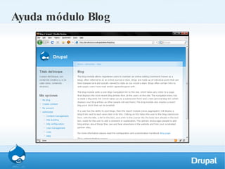 Ayuda módulo Blog 