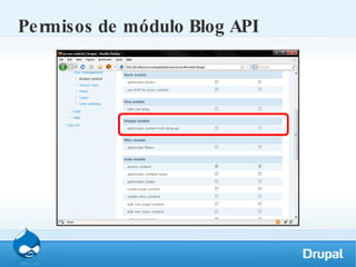 Permisos de módulo Blog API 