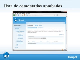 Lista de comentarios aprobados 