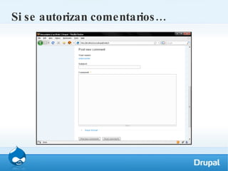 Si se autorizan comentarios… 
