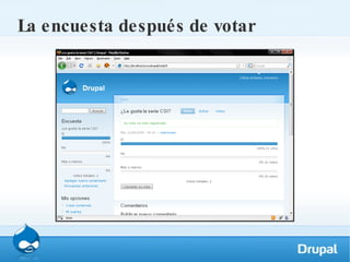 La encuesta después de votar 