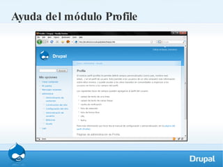 Ayuda del módulo Profile 