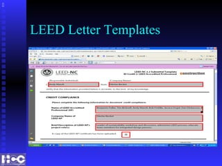 LEED Letter Templates

 