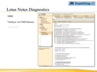 Lotus Notes Diagnostics IBM  Analyse von NSD Dateien Download 